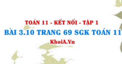 Bài 3.10 trang 69 SGK Toán 11 tập 1 Kết nối tri thức